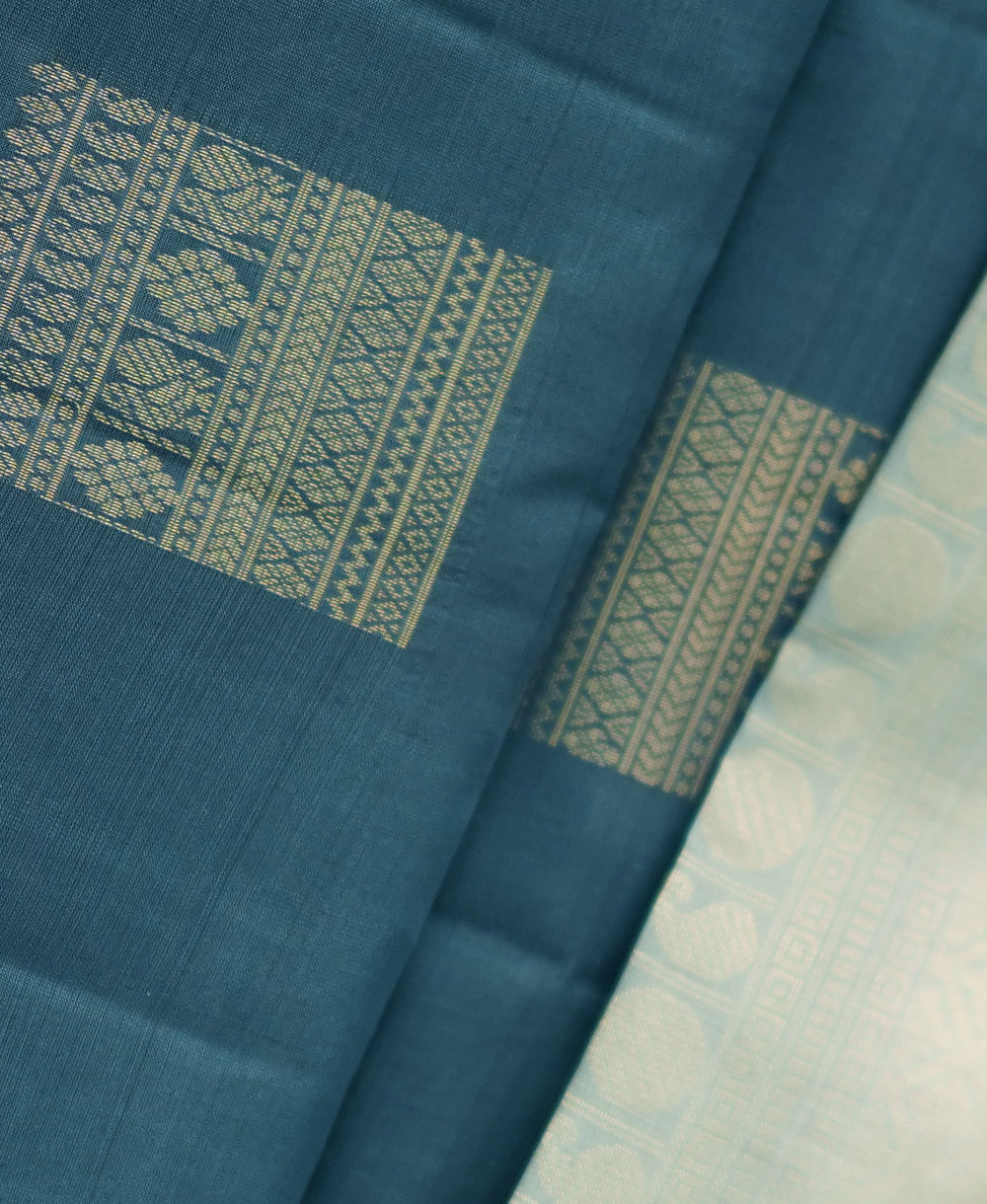 Blue Pure Silk Handloom Saree SBS082506-01