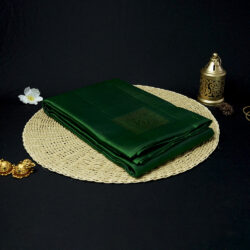 Dark Green Handloom Weight less Pure Silk saree