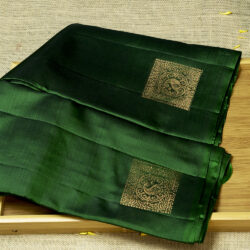 Dark Green Handloom Weight less Pure Silk saree