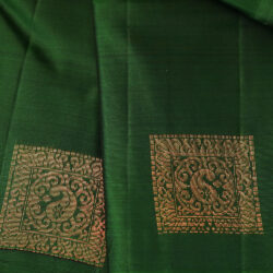 Dark Green Handloom Weight less Pure Silk saree