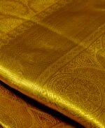 Light Yellow Pure Silk Woven Kanjivaram Saree - Image 2