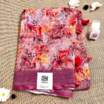 Brasso Multicolor Digital Print Linen Saree LDP040823S12