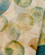 Digital Circle Printed Cotton Linen Silk Saree - Image 2