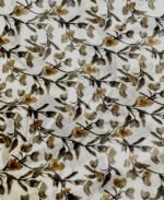 Fancy Floral Digital Linen Silk  Saree - Image 3