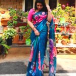 Floral Multicolor Digital Linen Print Saree LDP050823S12