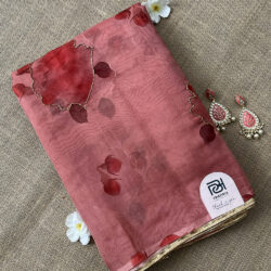 Kora Organza Silk Saree Floral & Abstract Pattern MOS122306