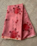 Kora Organza Silk Saree Floral & Abstract Pattern - Image 2