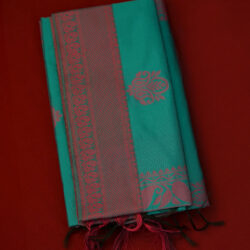 Ocean Blue Semi Silk Saree LSS0823036