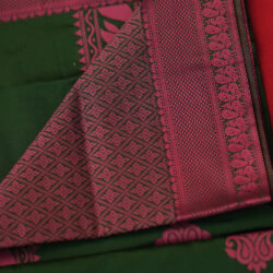 Dark Green Semi Silk Saree LSS0823037