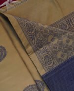 Dark Vanilla Semi Silk Saree - Image 2