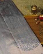 Silver Pure Silk Woven Kanjivaram Saree - Image 3