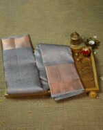 Silver Pure Silk Woven Kanjivaram Saree - Image 2