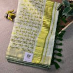 Traditional Kerala Kasavu Full Tissue Cotton Embroidery Saree